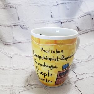 History & Heraldry Top Receptionist Coffee Tea Mug Porcelain It's Only A Job